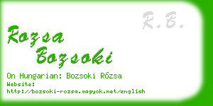 rozsa bozsoki business card